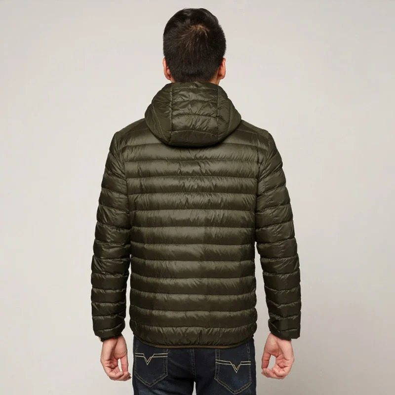 Mens AllSeason Ultra Lightweight Packable Down Jacket Water and WindResistant Breathable Coat Big Size Men Hoodies Jackets 251028