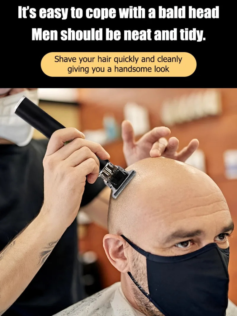 Professional Cutting Barber Rechargeable Hair Trimmer Metal Haircut Machine Clipper for Men 251029 C260312