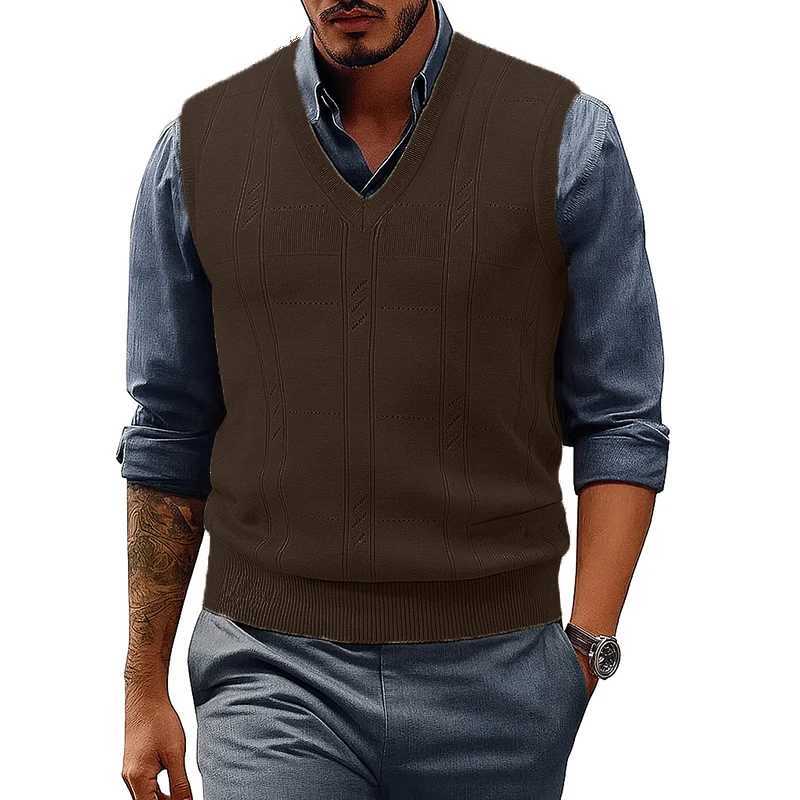 Mens Sweater Vests V Neck Cable Twist Knit Sleeveless Vests Casual Pullover Sweater Lightweight VNeck Vest Pullover J251029