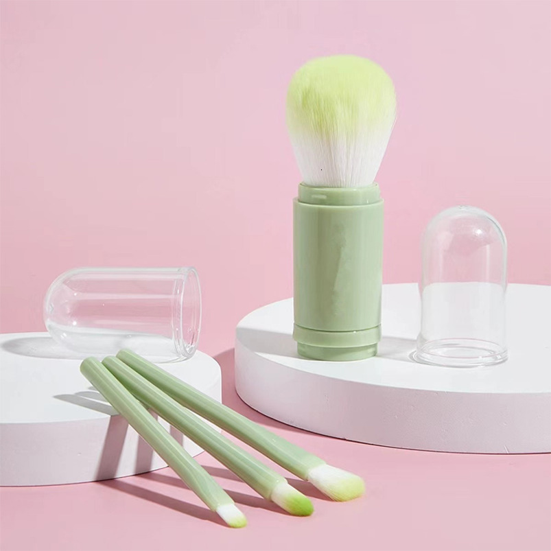 4-in-1 Makeup Brush Set Multi-Color Ultra-Soft Powder Brush, Blush Brush, Eyeshadow Brush Complete Beginner's Toolkit