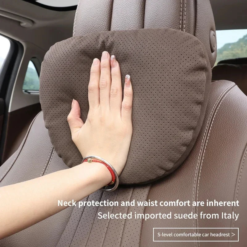 Car Headrest Neck Support Seat Maybach S Class Soft Universal Adjustable Car Pillow Neck Rest Cushion High Quality 251029