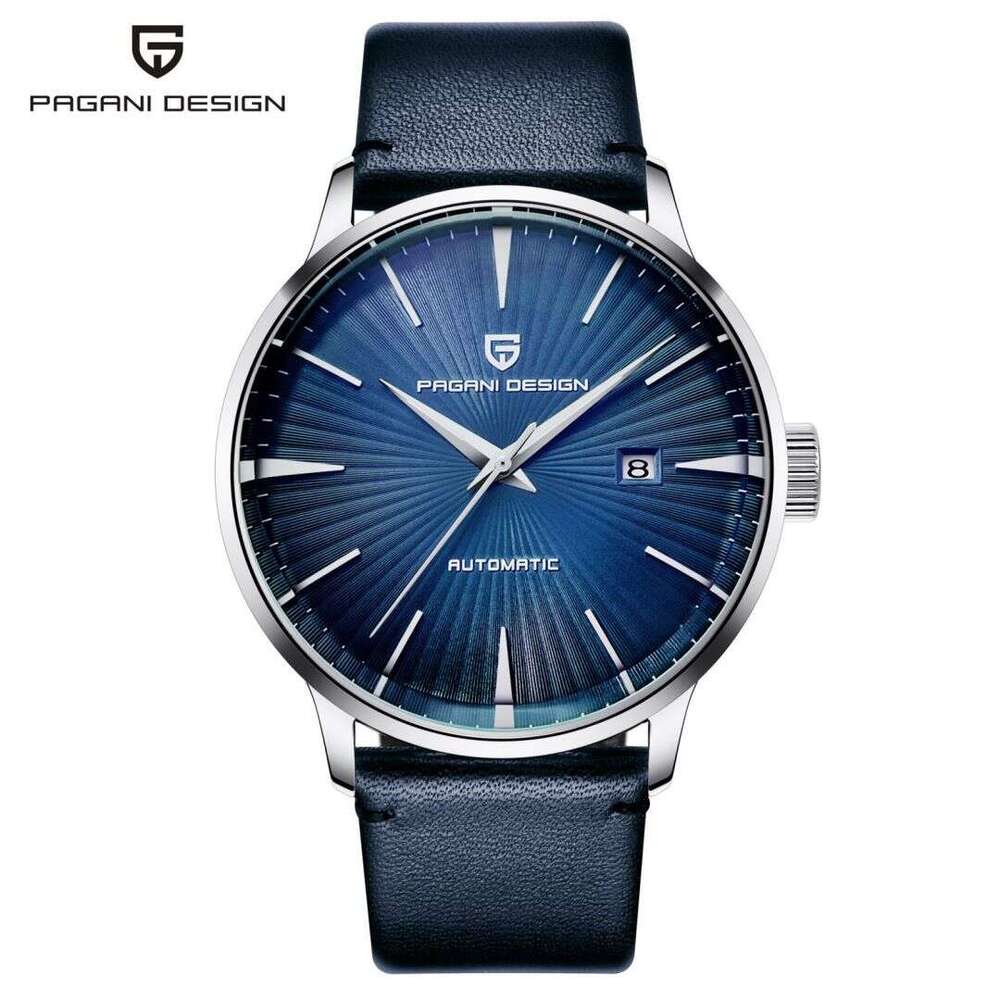 PAGANI DESIGN Novel Mechanical Pin Buckle Spiral Crown Transparent Bottom Men's Wrist Watch PD-2770