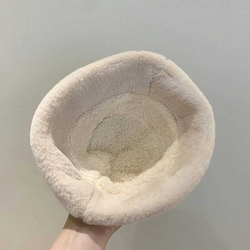 Winter Suede Toddler Kids Bucket Hat Cartoon Bear Thicken Plush Fisherman Hats For Baby Outdoor Girls Boys Warm Basin Cap251028