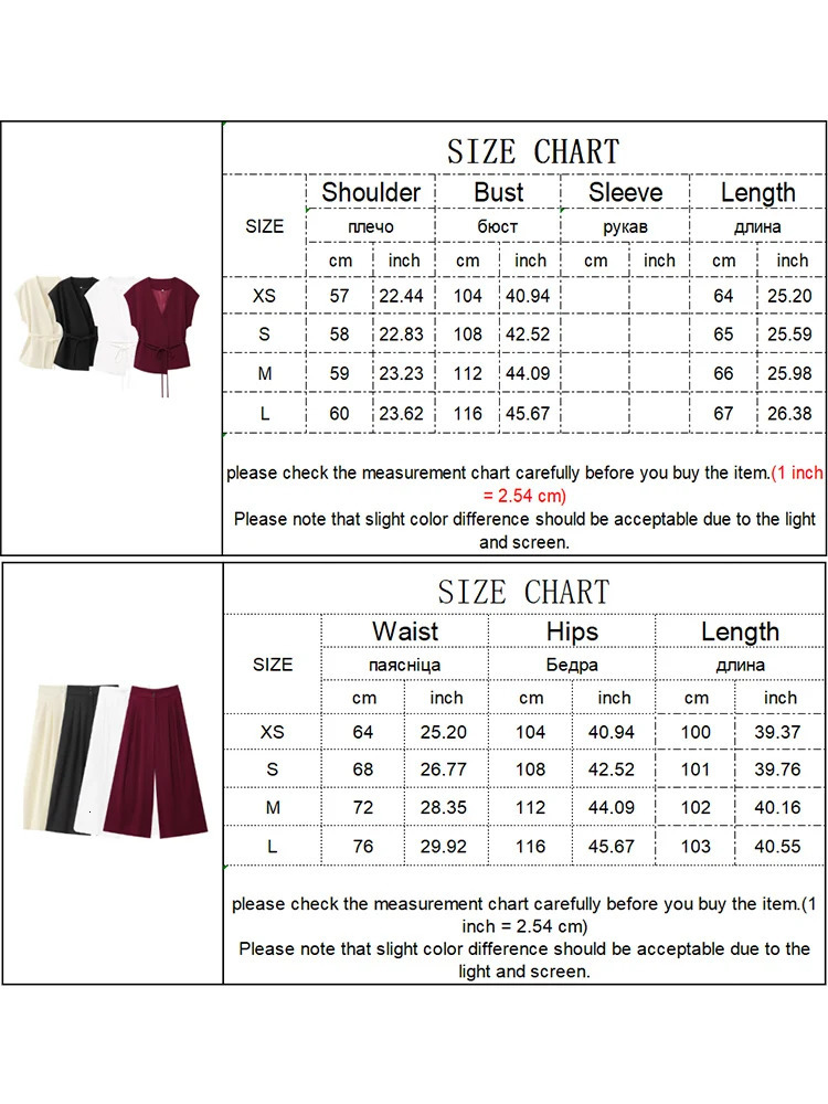 TFMLN Fashion Womens Trouser Suits Sleeveless VNeck Top With Belt Straight Pants Sets 2025 Spring Summer 2 Piece Set 251013