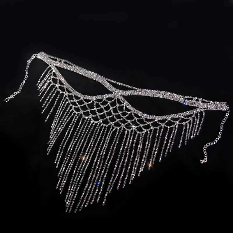 Bohemian Multi Layer Tassel Retro Style Rhinestone Facial Accessories Nightclub Womens Body Chain JewelryW251029