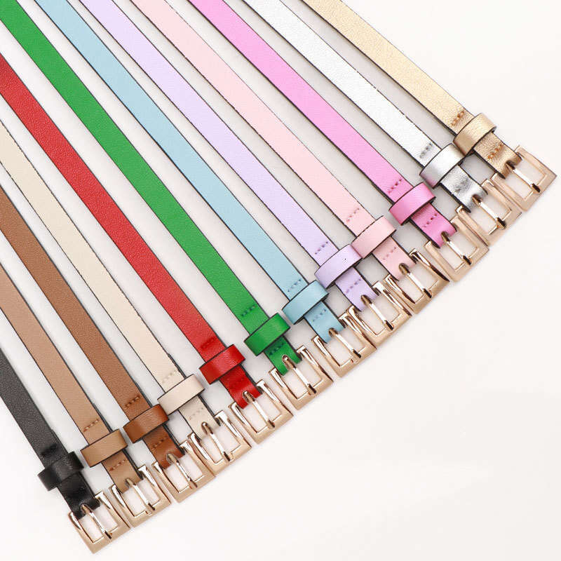 Belt Fashion designer Simple Square Buckle Women's Small Candy Color Versatile Dress Decoration Coat Thin Waist Belts for Women