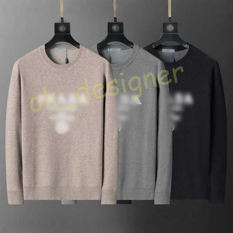 Designer Men's Sweaters Correct Version Autumn New Winter First Release Round Neck Knitted Sweater Long Sleeve Jacquard Wool Sweater for men