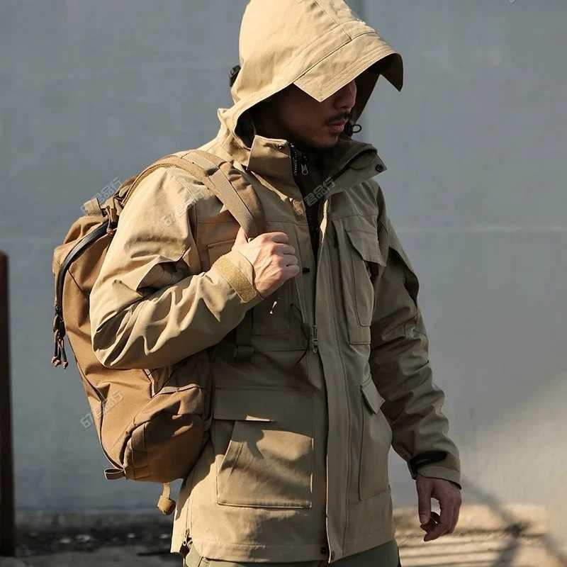 M65 UK Clothes Windproof Hunting Field Jackets Mens WinterAutumn Waterproof Pilot Train Coat Hoodie Three Colors J251029