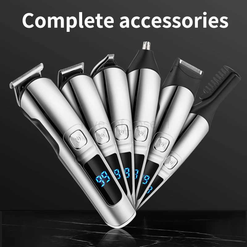 IRUIBEAUTY Men Hair Trimmer Set Face Body Beard Hair Clipper Waterproof Electric Hair Cutting Machine Grooming Kit Haircut Z251029