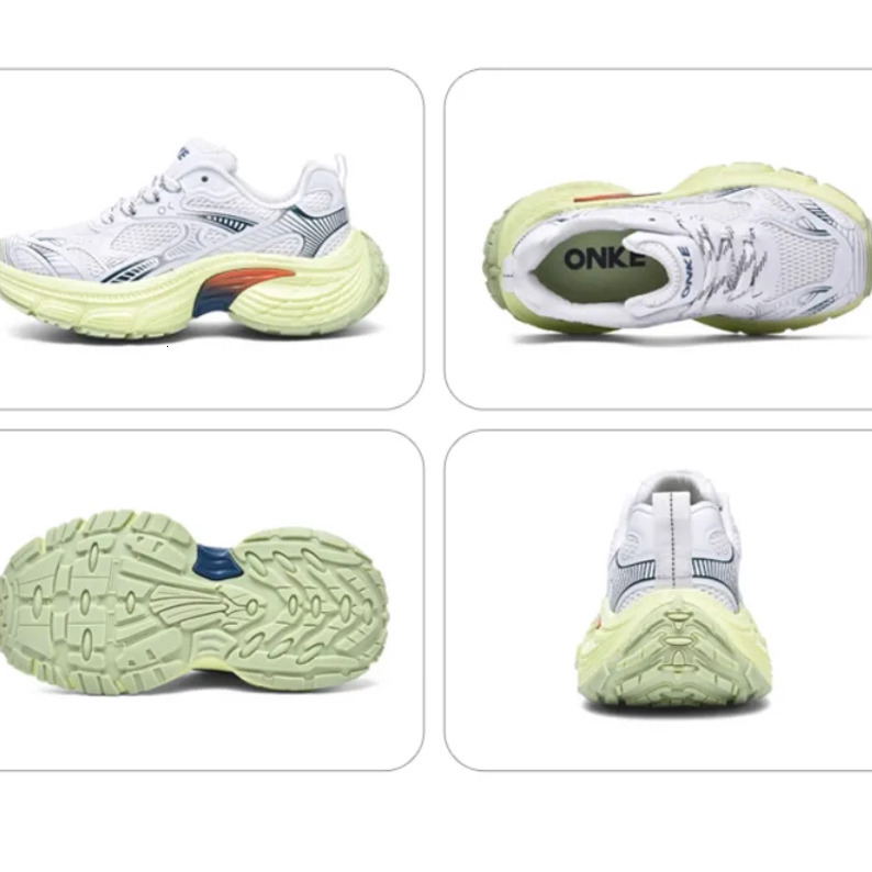 ONKE Dad Shoes for Women New Autumn Thick-Soled Height-Increasing Casual Sports Shoes Fashionable Versatile Breathable Mesh Shoes