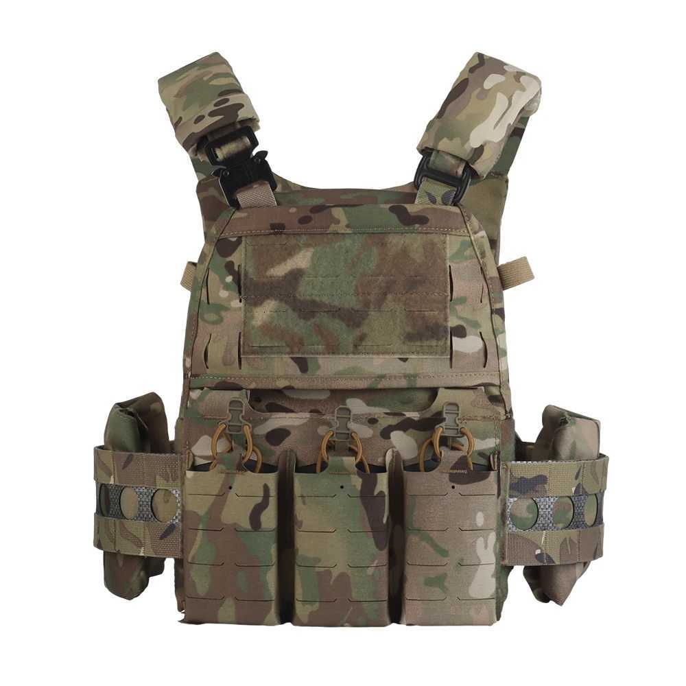 V5 FCPC Protective Vest System Quick Release Breathable Grid Platform Triple Magazine Carrier Camo Design for Hunting Simulation W251029