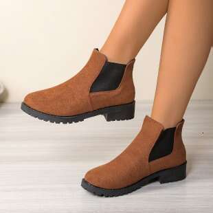 Plus Size Martin for Women Outdoor Wear 2025 Autumn and Winter New Leopard Print Ankle Boots Trendy Women's Boots