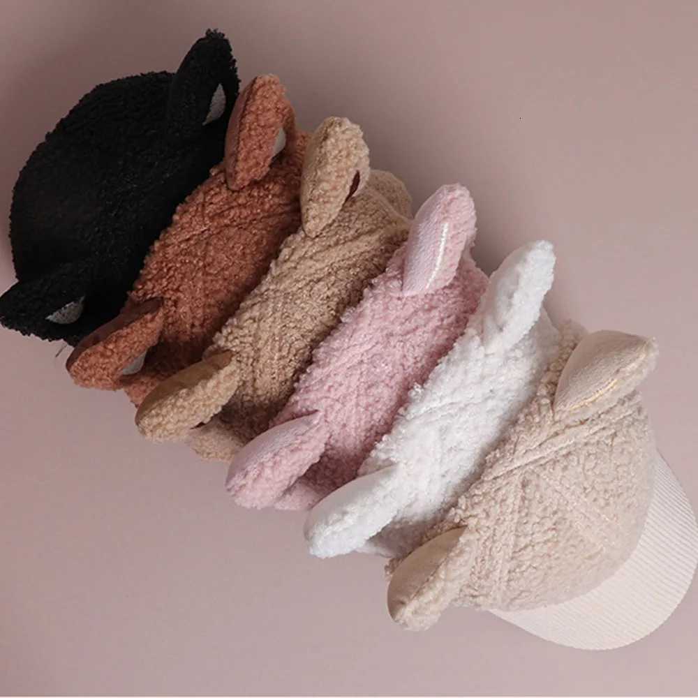 Childrens Letter Hat Cartoon Cute Plush Cat Ear Duckbill Caps Autumn Winter Boys Girls Warm Outdoor Travel Baseball Cap For Kid251028