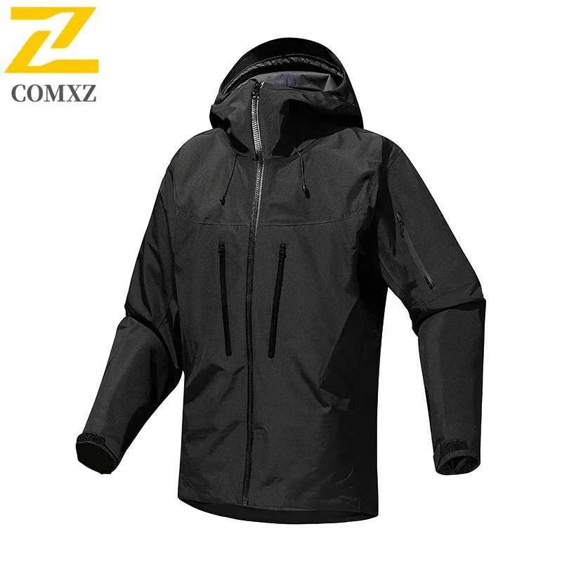 Mountain Jackets Mens Outdoor Hard Shell Waterproof Windproof Hooded Stormcoat Jacket Casual Fly Fishing clothing Hiking Coat J251029
