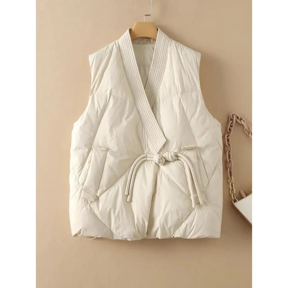 Winter Coat Cropped Vest Jackets For Women Fashion Sleeveless Puffer Waistcoat Street Style Vests Black Khaki Outwear 251027