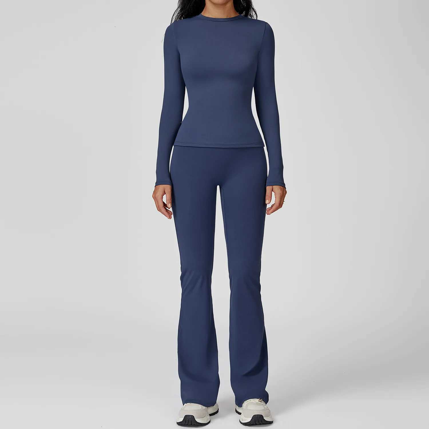 Yoga Set 2PCS Sportswear Sports Suits Women Tracksuits Gym Clothes Workout Legging Fitness Bra Crop Top Long Sleeve Sports SuitXJ251029