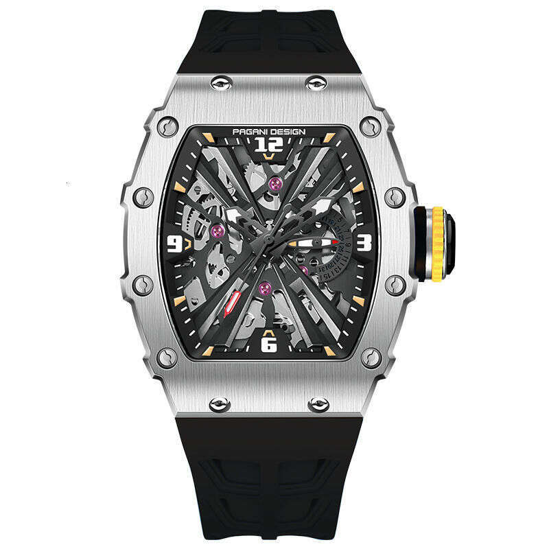 PAGANI DESIGN Barrel-Shaped Large Dial Stainless Steel High-Value Men's Quartz Watch PD-1738