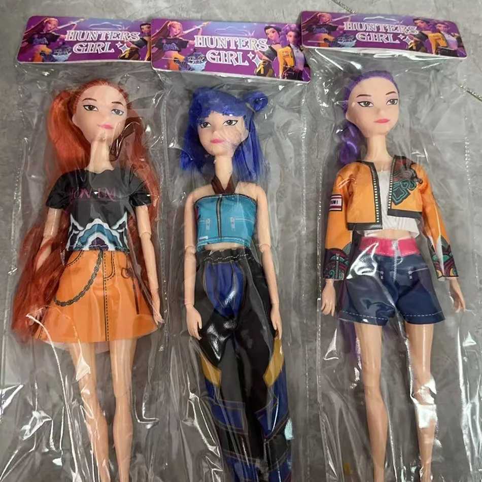 2025 New Anime Kpop Demon Hunters Witch Hunter Group High Appearance Glue Doll Girls Heart Decorative Doll Holiday Gifts L251029