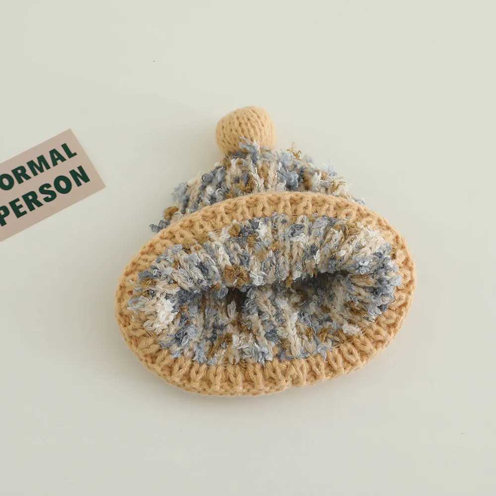 Girls Boy Knitted Warm Pom Hat 4651cm Winter Kid Big Ear Protection Windproof Cap Beanie Children Cold Proof Cute Hats251028