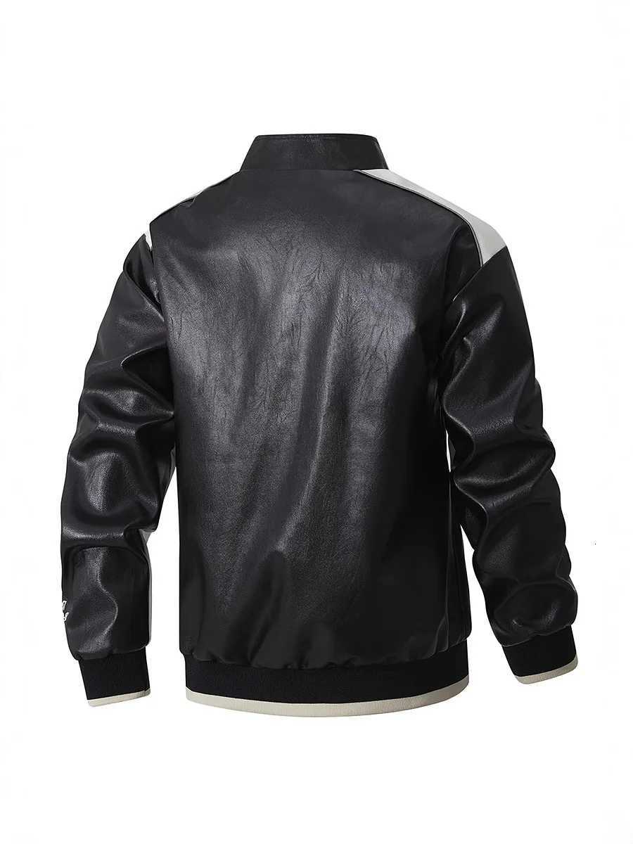Mens LargeSized Leather Jacket 2025 New Trendy Motorcycle Wear Spring Autumn Mens Coat Stylish Casual OuterwearT251029