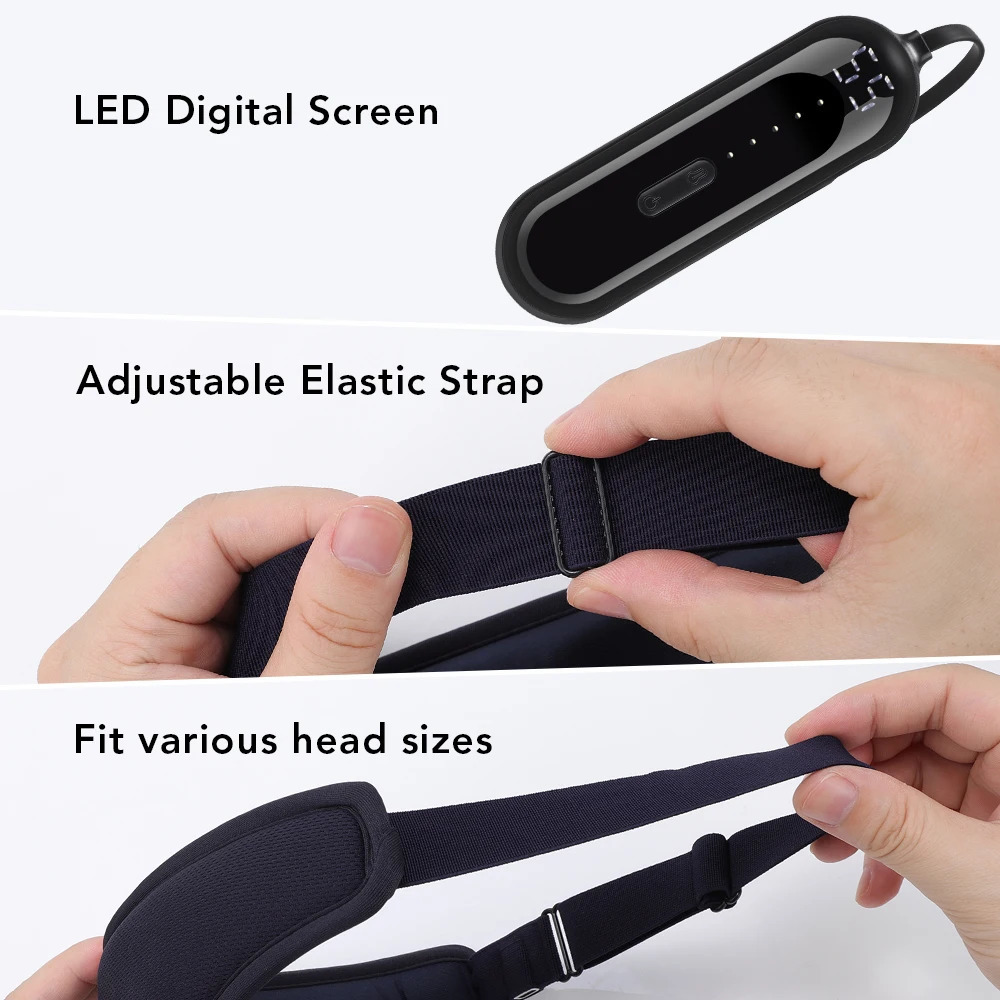 3Level Heated Eye Mask Reusable Electric Steaming Eye Massager For Sleeping Eye Puffiness Anti Dark Circle Patch Eye Care 251027