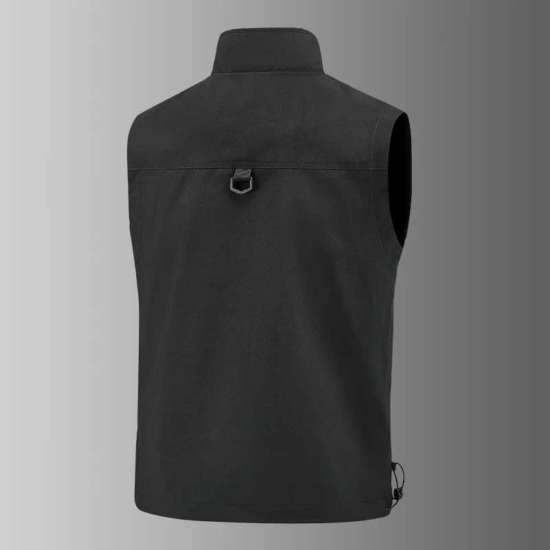 Outdoor Sports Fitness Leisure Versatile Sleeveless Vest for Spring Autumn Outdoor Wear Windproof Breathable Mens Leather Vest W251029