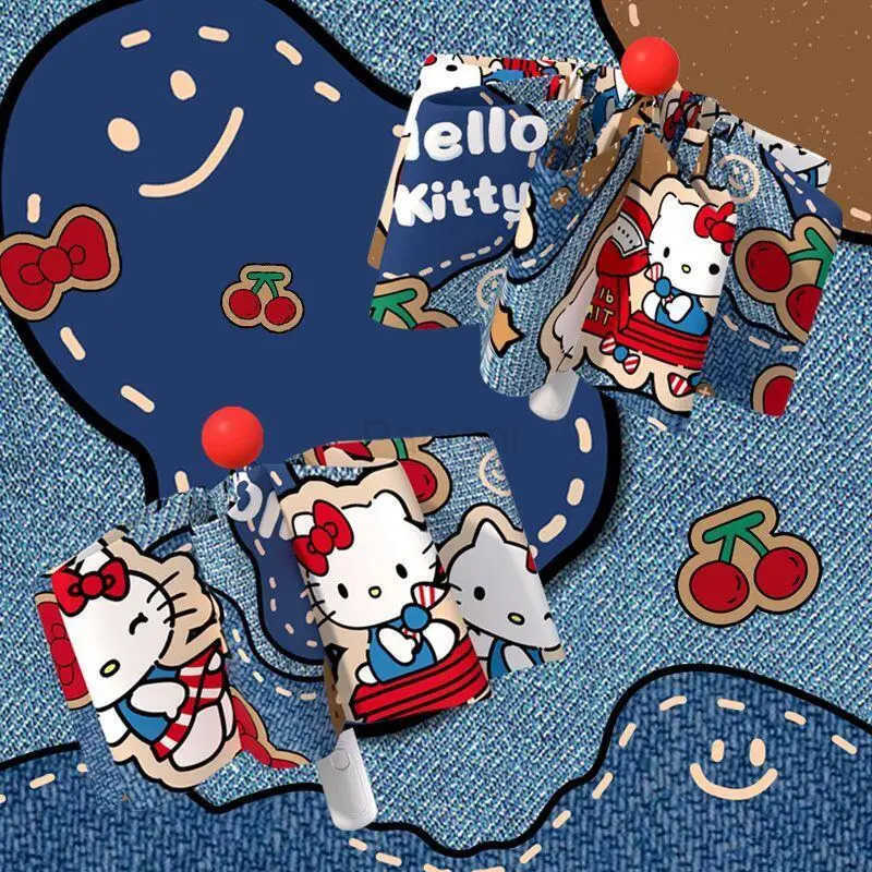 Sanrio Sanrio Hello Kitty Red Nose Tip Automatic Umbrella Kawaii Anime Sunscreen Uv Protection Fashion Cowboy Series Foldable Umbrella L251029