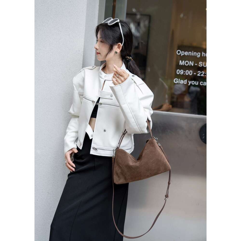 Designer Bags Crossbody pillow bag for women, simple, niche and artistic single-shoulder bag, high-gloss matte cowhide commuting bag