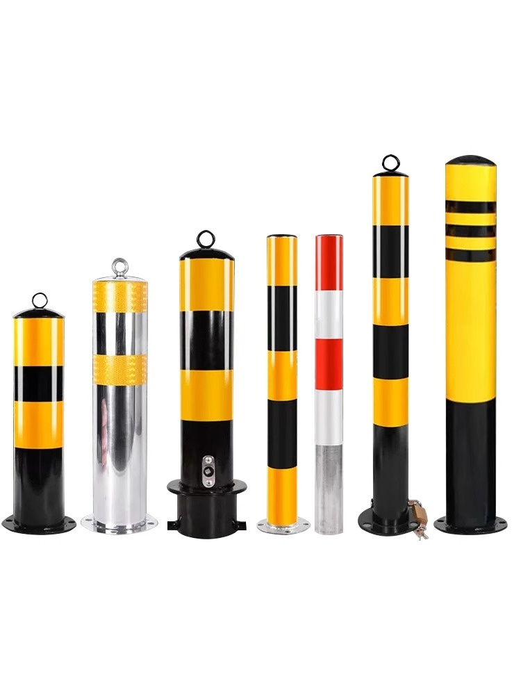 Galvanized Reflective Warning Posts Steel Pipe Crash Barrier Posts Road Barrier Bollards Vehicle Restraint Ground Anchors