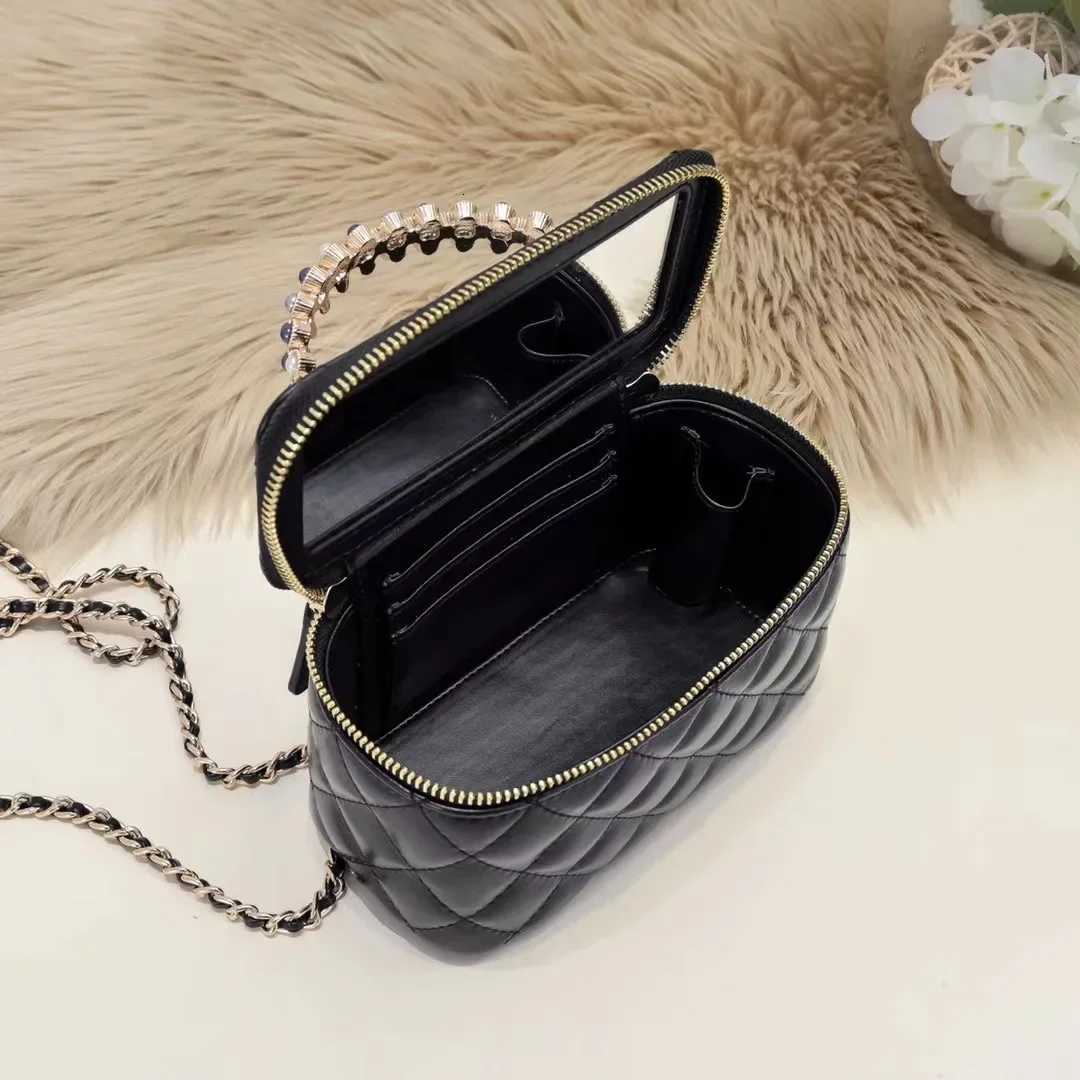 Fashionable Leather Diamond Pattern Small Square Bag Womens Handbag Shoulder Crossbody Makeup Bag Soft Shape Handbag W251029