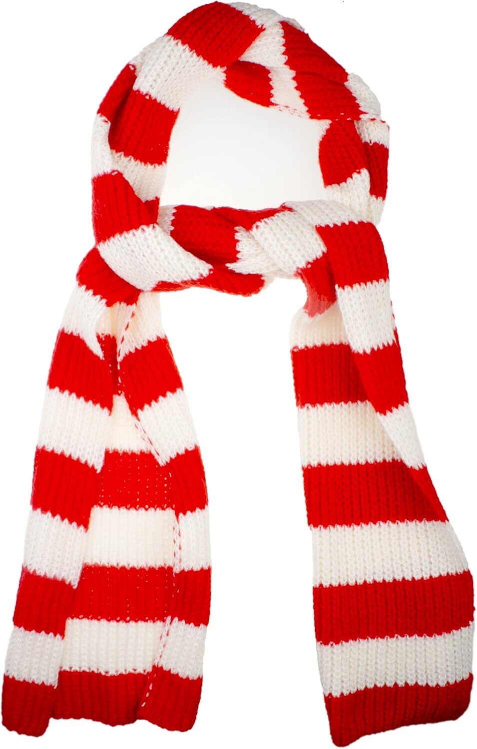 Custom Christmas Fall Winter Ultra Soft Knit Striped Scarf for Women Men Boys Girls