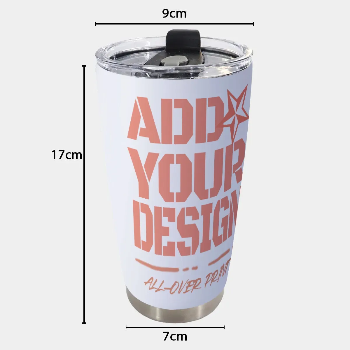 20oz Stainless Steel Tumbler with Lid | Custom Printed Insulated Mug | Hot & Cold Temperature Retention | Durable Rustproof Cup