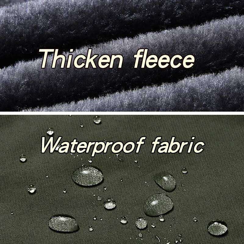 Men's Thicken Warm Suit Waterproof Windproof Snow Fleece Jacket Pants Winter Outdoor Snowboard Wear Set Ski Brands Overalls