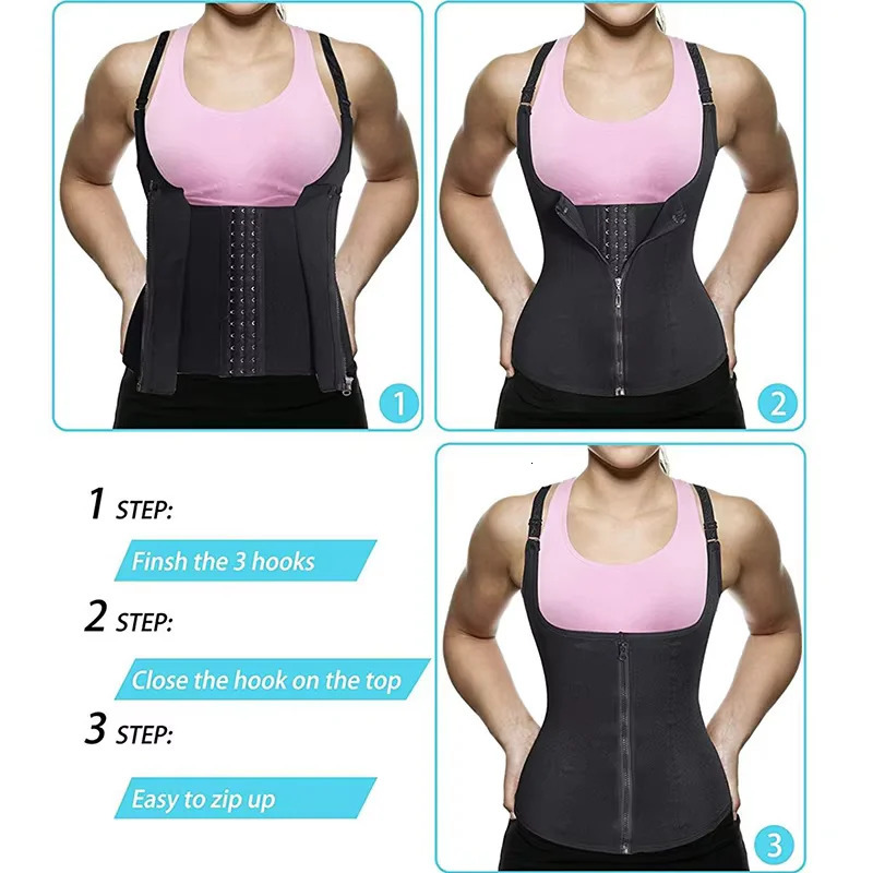Sweat Waist Trainer Vest Slimming Corset for Weight Loss Body Shaper Sauna Suits Compression Shapewear Belly Girdles Tank Tops 251029