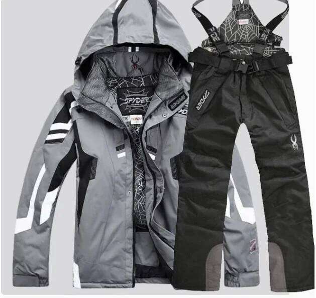 Outdoor Snowboard Skateboard Ski Super Warm Waterproof Mountaineering Cotton Suit, Men's Suit And Pants.