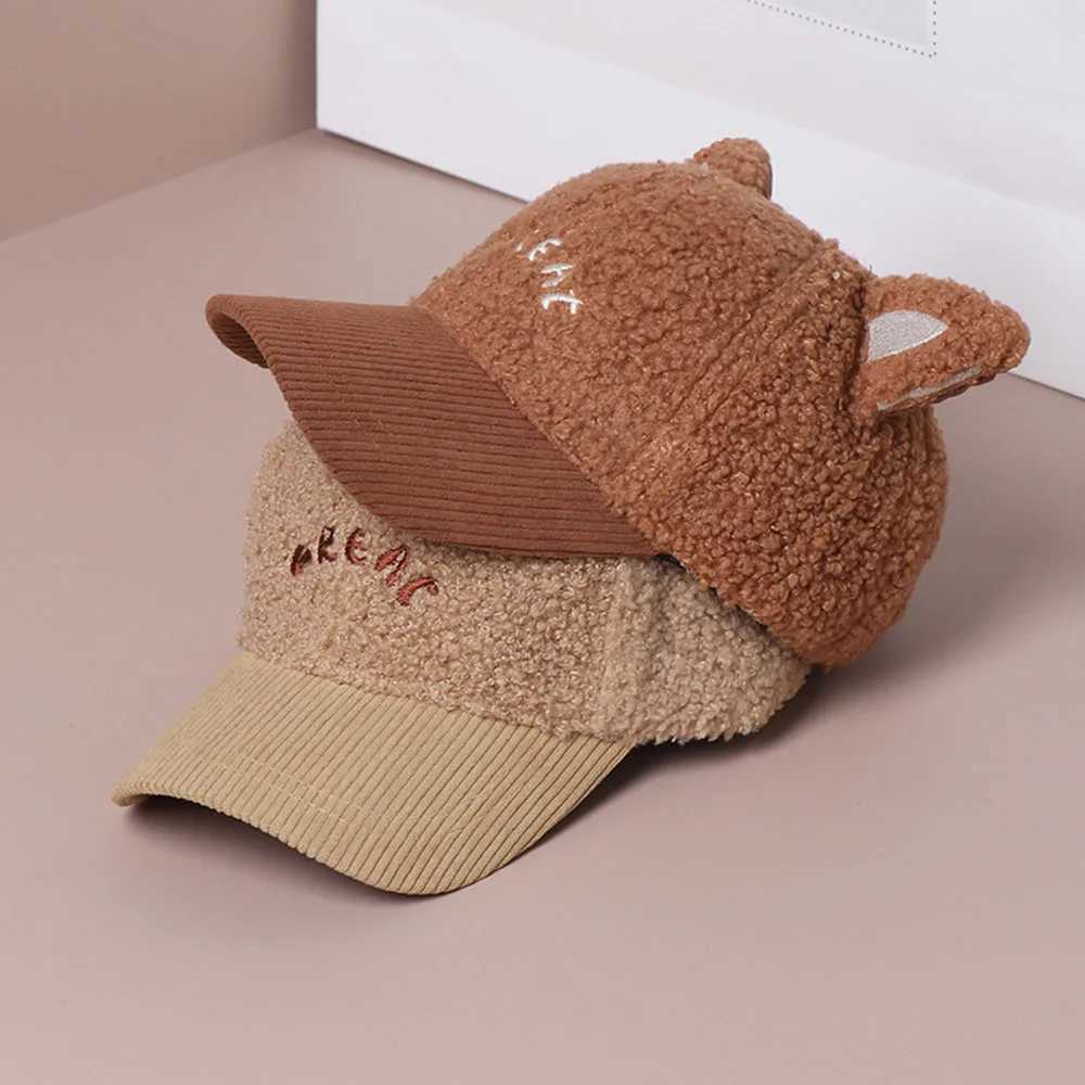 Childrens Letter Hat Cartoon Cute Plush Cat Ear Duckbill Caps Autumn Winter Boys Girls Warm Outdoor Travel Baseball Cap For Kid251028