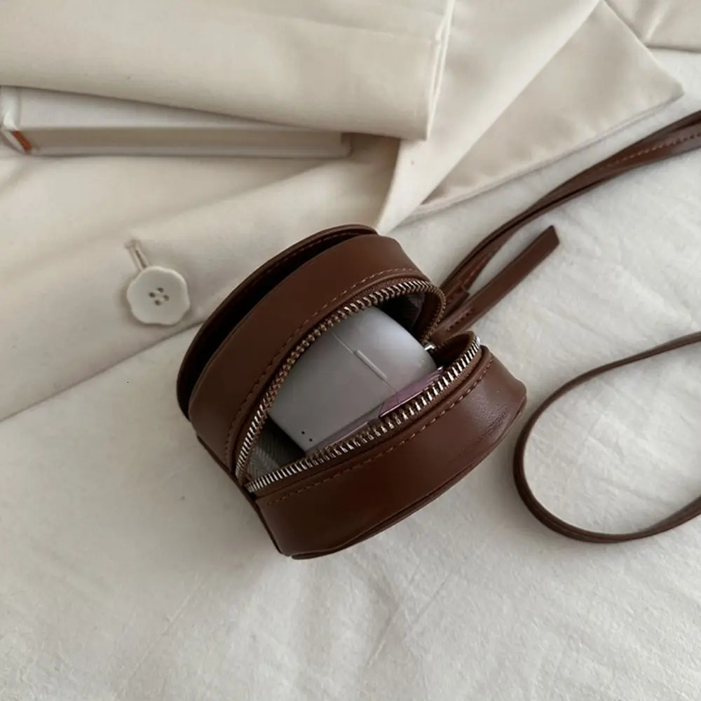 Fashion PU Leather Hanging Neck Coin Purse with Makeup Mirror Oval Lanyard Wallet Purse Mini Crossbody Bag Streetwear 251029