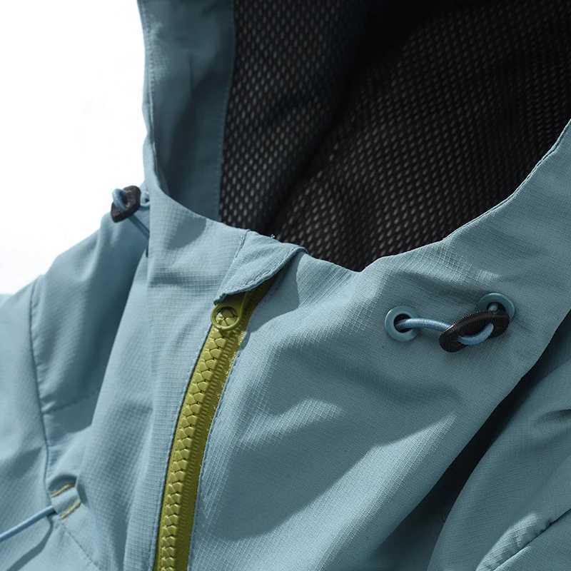 LNGXO Mens Womens Waterproof SingleLayer Windbreaker Hiking Climbing Trekking Jacket Unisex Outdoor Sport Windproof Rain Coat J251029