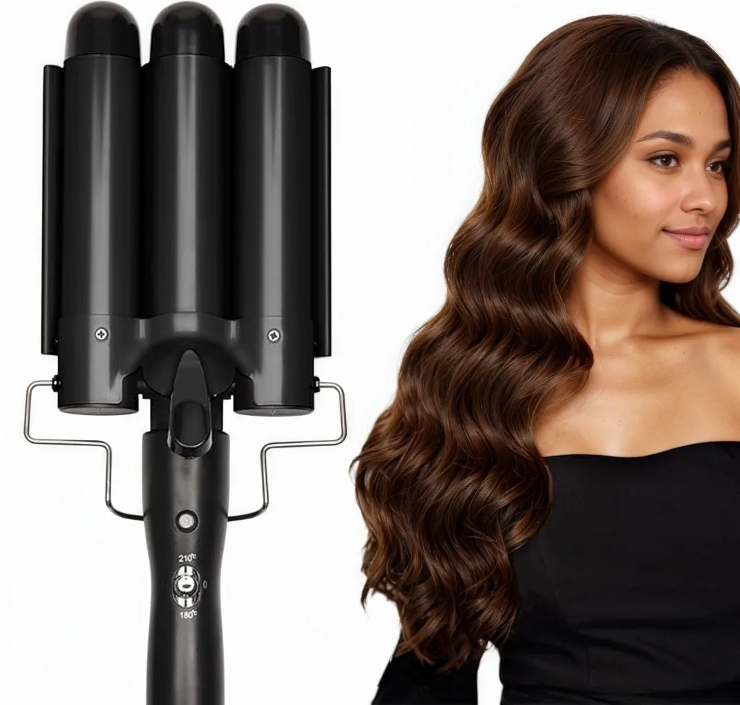 Professional Hair Tools Curling Iron Ceramic Triple Barrel Hair Curler Irons Hair Waver Styling Tools Hair Curlers for Beauty 251029