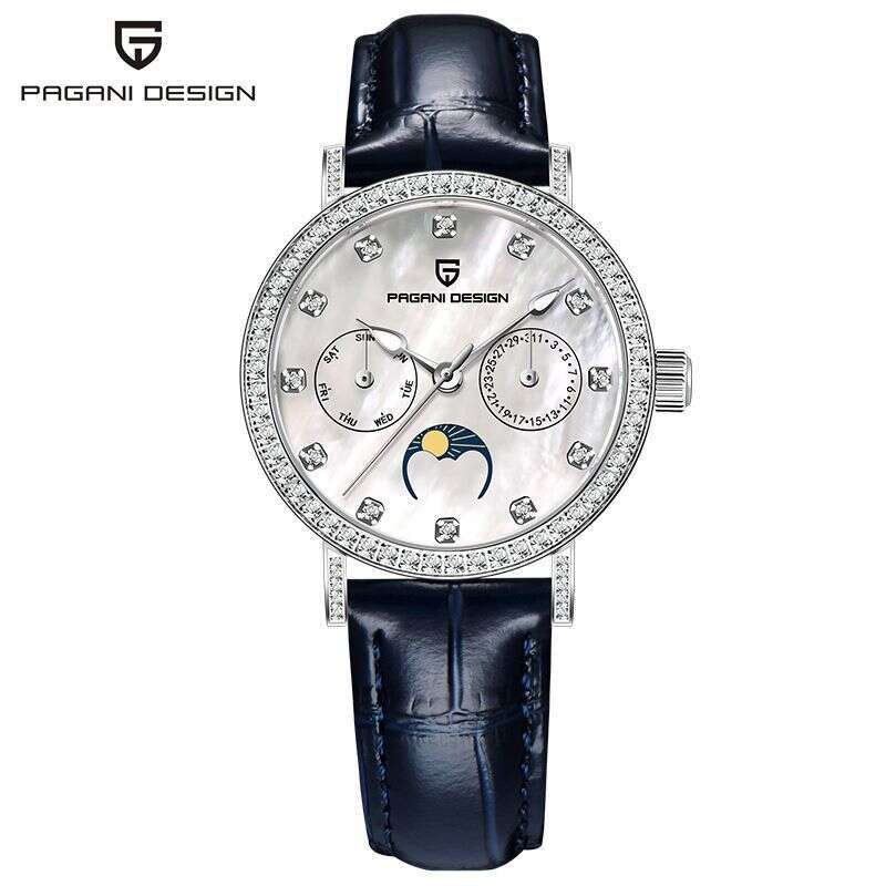 PAGANI DESIGN New Calendar Week Simple Elegant Women's Quartz Watch PD-1789