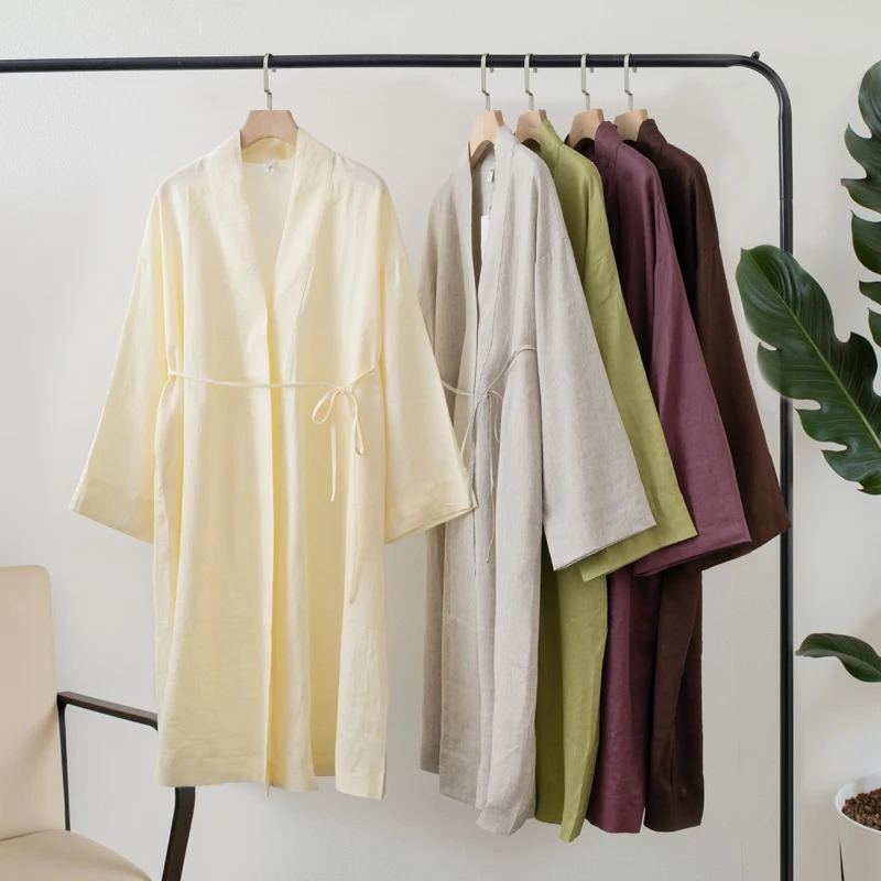 2025 Summer Autumn Linen Cardigan Long outerwear Women cape 251029
