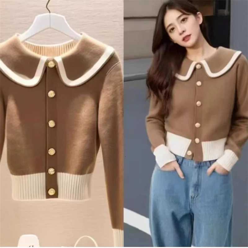 New High Quality Autumn Fashion Short Cardigan Sweater Women Long Sleeve Casual Knitwear Female Casual Knitted Sweater TopsT251028