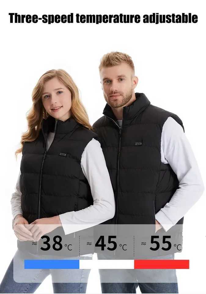 DualControl 9Zone Heated Vest Unisex Outdoor Skiing Sportswear Battery Not Included W251029