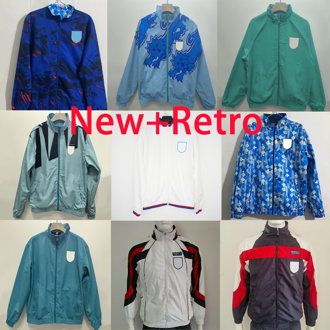 Englands New + Retro 2026 Training Soccer Jacket Suit windbreaker 1994 1996 1998 2000 2002 2004 2006 football shirts 2010 2014 jersey kit long sleeve zipper wind coat 10