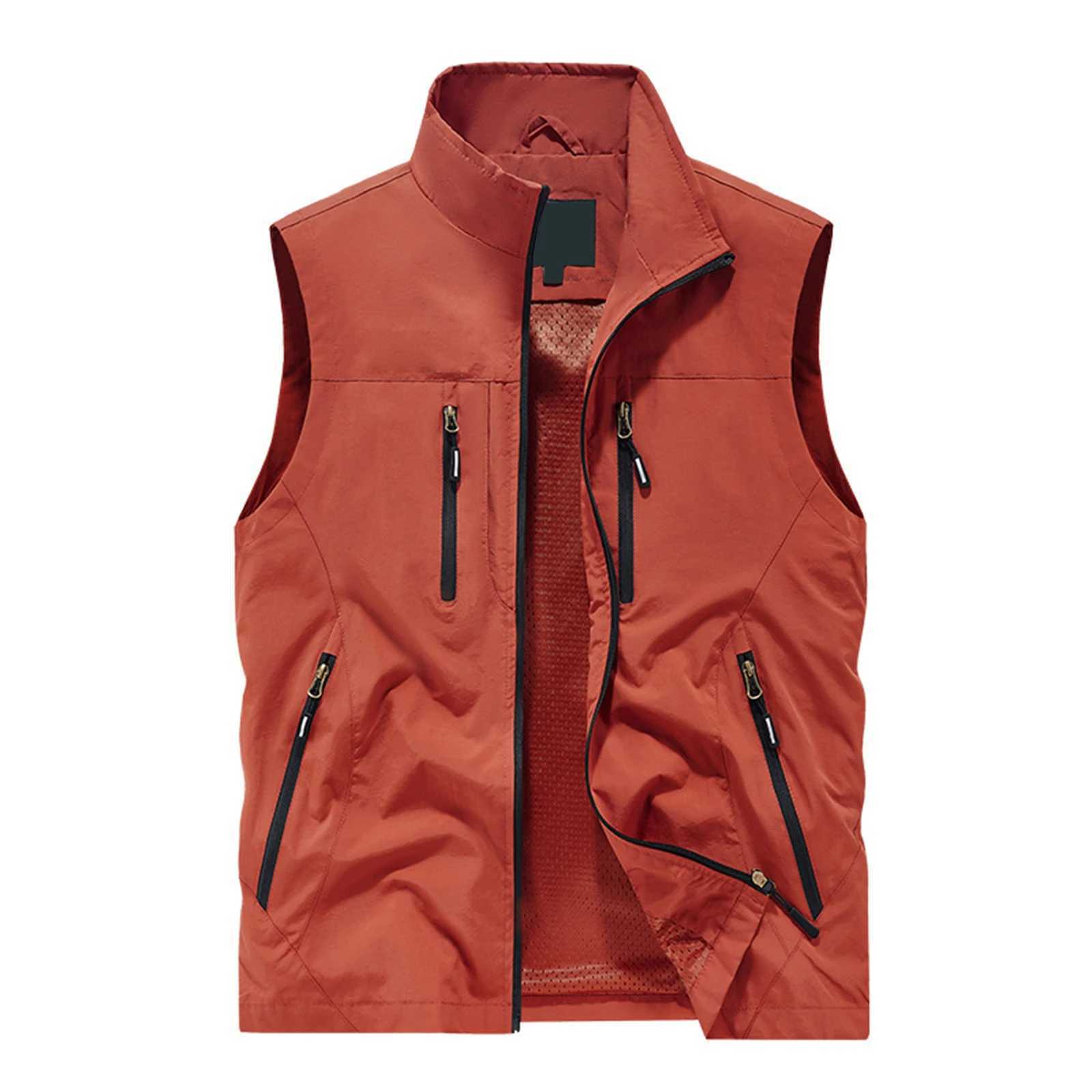 Men Winter Autumn Leisure Vest Simple Solid Color Loose Outdoor Event Jackets Vest Male Cozy Breathable Daily Casual Wearing W251029