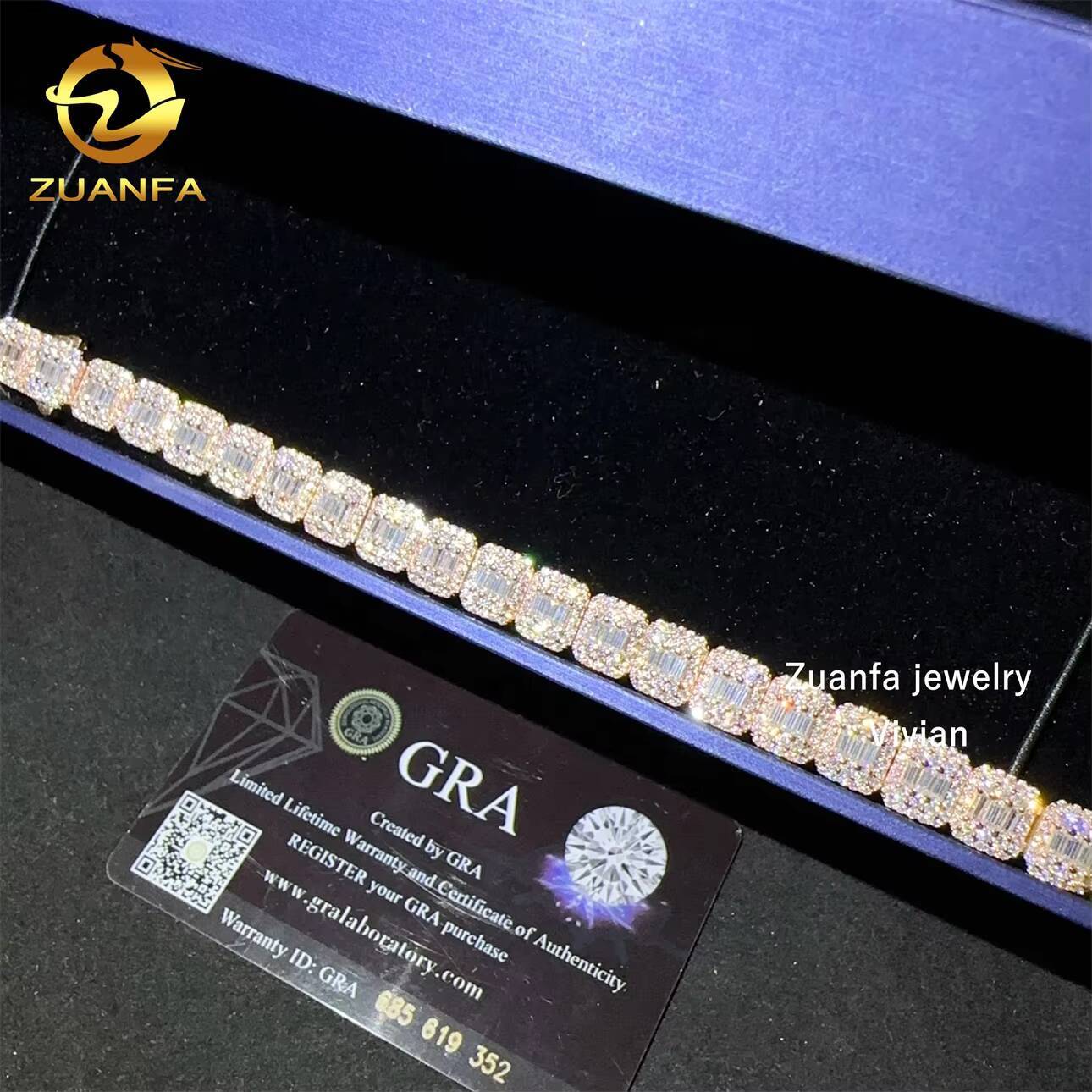 9MM Sterling Silver 925 Luxury Moissanite Cuban Link Bracelet VVS Moissanite Diamond Miami Cuban Link Chain Bracelet