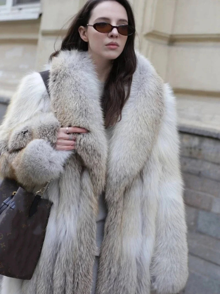 y Faux Fur Coat Women Winter Warm Fluffy Jacket Long Sleeve High Street Chic Female Overcoat Fashion Gradient Outwear 251028