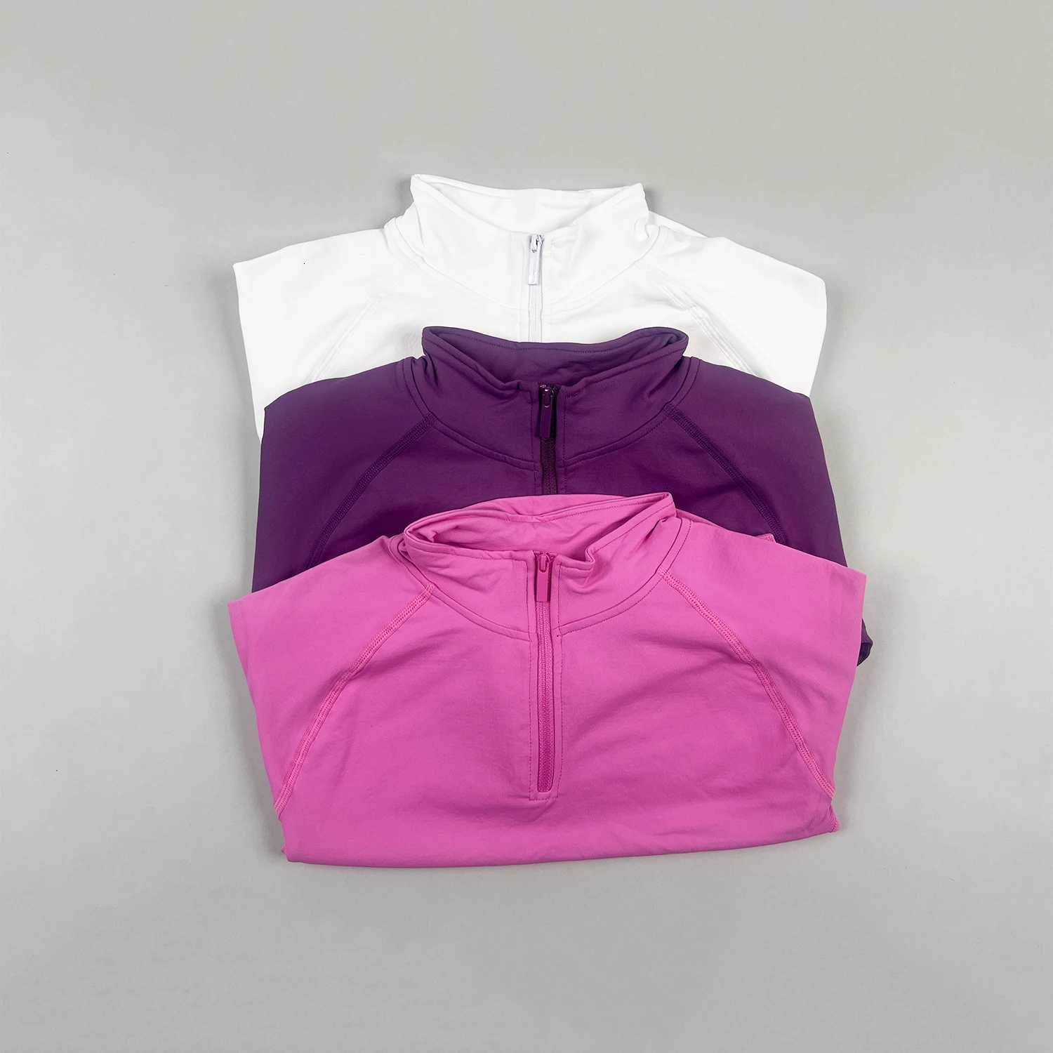 Womens Impact Half Zippy Long Sleeve Gym Top Yoga Pilates Seamless Sports Jacket Fitness Running Workout ClothingXJ251029