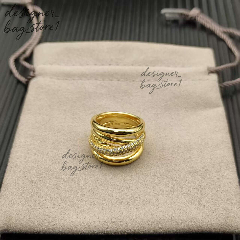 Davidlys Yurmanly Ring Designer For Women Men High Quality Wedding Rings Cable Collection Vintage Ethnic Loop Hoop Punk Designer Popular Brand Davidlys Ring 4E8