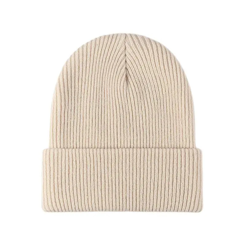 Women Men Autumn Winter Warm Beanie Hat Solid Color Lady Male Stretch Knitted Crochet Beanies Hat Cap For Women Men 251029